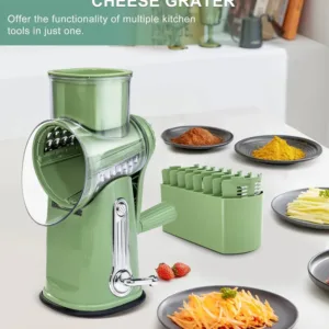 🔥Last Day Promotion🔥£1 Deal 🔥-5 in 1 Rotary Cheese Grater Vegetable Slicer